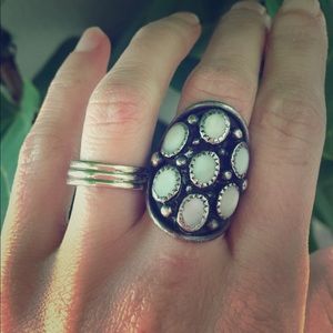 Sterling Silver Native American cluster ring 8 🦅